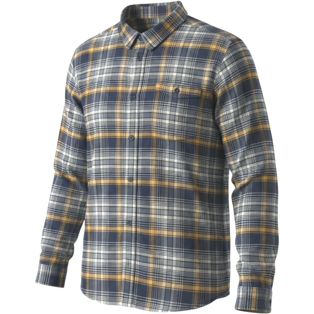 Patagonia Flannel Shirt Mens XXL Blue Yellow Plaid Organic Cotton Button Down